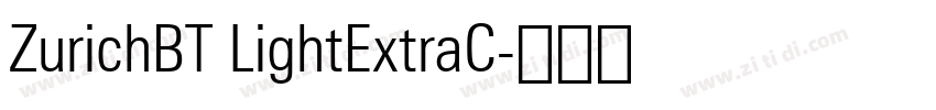 ZurichBT LightExtraC字体转换